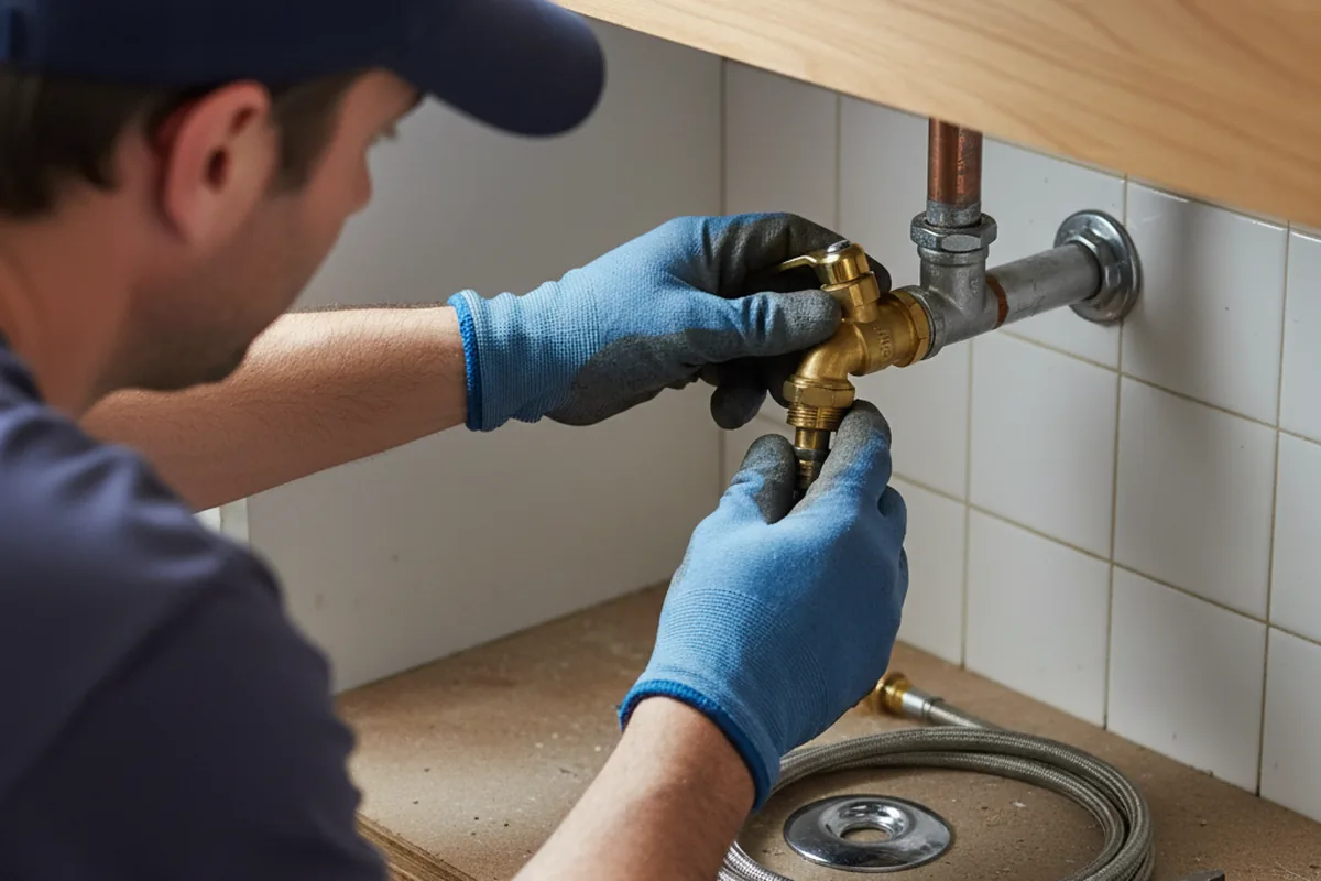 Shutoff valve and fitting work during Faucet and Fixture Repair in Stoneboro